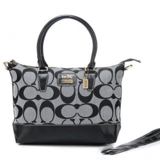 Coach Logo In Monogram Medium Grey Totes BOA Coach Logo In Monogram Medium Grey Totes BOA