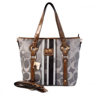 Coach Logo In Signature Medium Grey Totes BET Coach Logo In Signature Medium Grey Totes BET