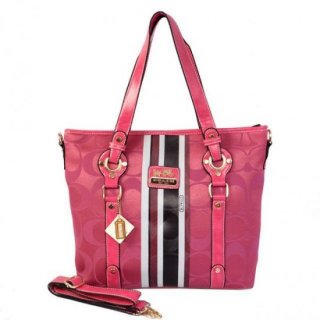 Coach Logo In Signature Medium Pink Totes BEU Coach Logo In Signature Medium Pink Totes BEU