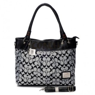 Coach Logo Monogram Large Grey Totes BMF Coach Logo Monogram Large Grey Totes BMF