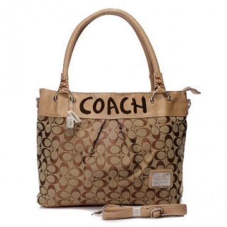 Coach Logo Monogram Large Khaki Totes BMG Coach Logo Monogram Large Khaki Totes BMG