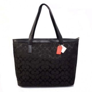Coach Logo Monogram Medium Black Totes BJS Coach Logo Monogram Medium Black Totes BJS