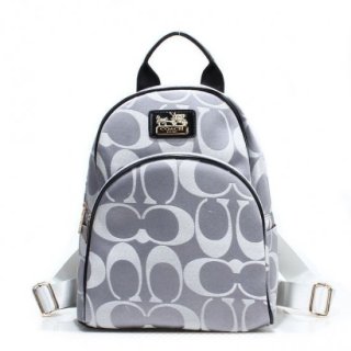 Coach Logo Monogram Small Grey Backpacks FCJ Coach Logo Monogram Small Grey Backpacks FCJ