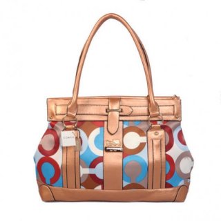 Coach Logo Signature Large Brown Satchels BTI Coach Logo Signature Large Brown Satchels BTI