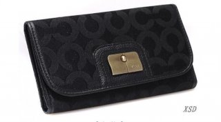 Coach Madison Checkbook Large Black Wallets CHT Coach Madison Checkbook Large Black Wallets CHT