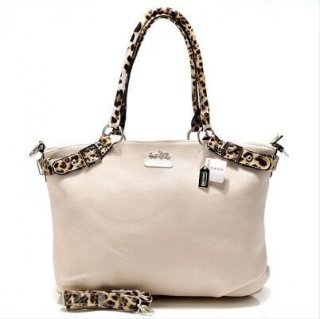 Coach Madison Leopard Large White Satchels ACP Coach Madison Leopard Large White Satchels ACP