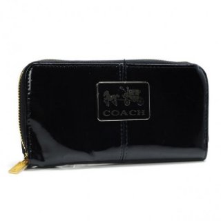 Coach Madison Smooth Large Black Wallets AHA Coach Madison Smooth Large Black Wallets AHA