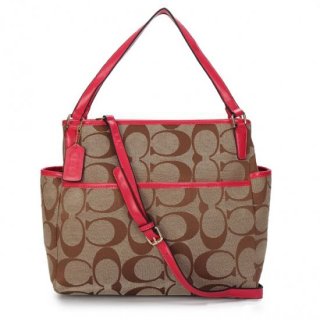 Coach Baby In Signature C Fabric Medium Camel Totes ANW