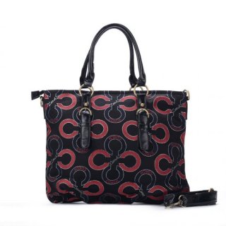 Coach Poppy Fashion Logo Large Black Satchels EWF Coach Poppy Fashion Logo Large Black Satchels EWF