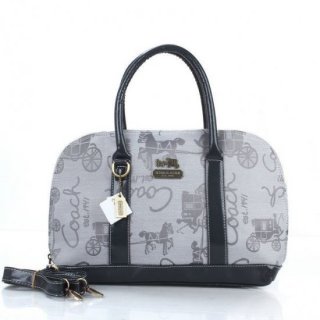 Coach Poppy Logo Style Medium Grey Satchels EUL Coach Poppy Logo Style Medium Grey Satchels EUL