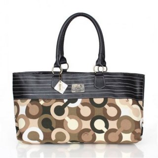 Coach Poppy Monogram Medium Brown Satchels CDI Coach Poppy Monogram Medium Brown Satchels CDI