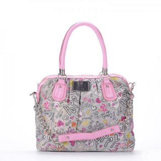 Coach Poppy Signature Medium Pink Grey Satchels EXB Coach Poppy Signature Medium Pink Grey Satchels EXB