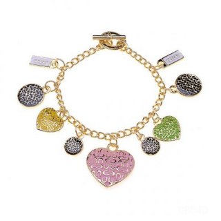 Coach Shine Heart Gold Bracelets CWO Coach Shine Heart Gold Bracelets CWO
