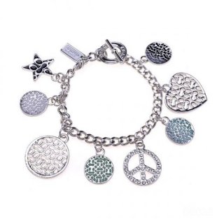 Coach Shine Logo Silver Bracelets CWK Coach Shine Logo Silver Bracelets CWK