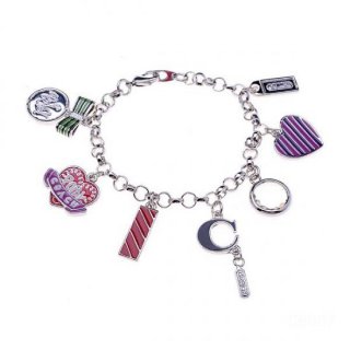 Coach Stripe Charm Silver Bracelets CWI Coach Stripe Charm Silver Bracelets CWI