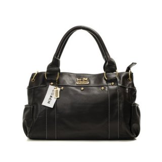 Coach Stud City Medium Coffee Satchels DHR Coach Stud City Medium Coffee Satchels DHR