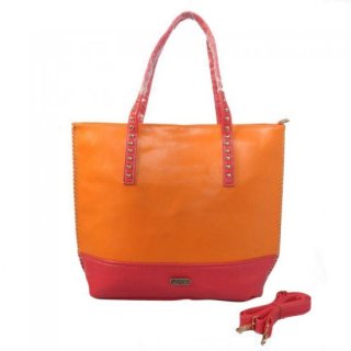 Coach Stud North South Large Orange Totes CJG Coach Stud North South Large Orange Totes CJG