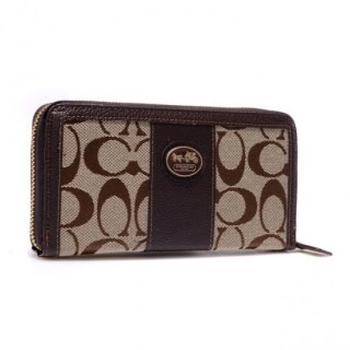 Coach Zippy In Signature Large Coffee Wallets BLV Coach Zippy In Signature Large Coffee Wallets BLV