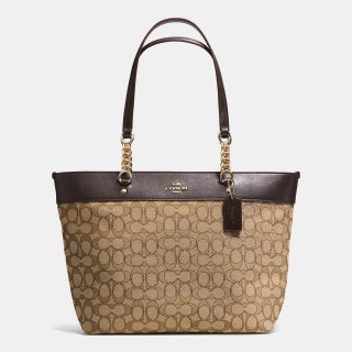Storage Pocket Coach Sophia Tote In Signature Canvas Storage Pocket Coach Sophia Tote In Signature Canvas