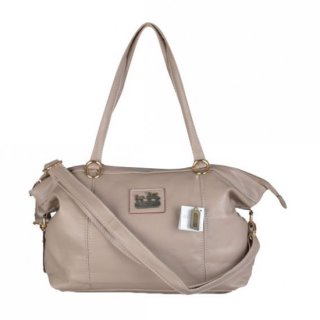 Coach Bleecker Logo Charm Medium Ivory Satchels DWR