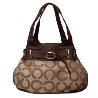 Coach Buckle In Signature Large Coffee Hobo ENC Coach Buckle In Signature Large Coffee Hobo ENC