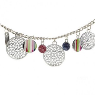 Coach Circle Charm Silver Necklaces CYP Coach Circle Charm Silver Necklaces CYP