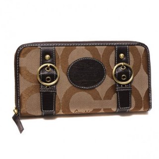 Coach Double Buckle Logo Large Black Wallets CJU Coach Double Buckle Logo Large Black Wallets CJU