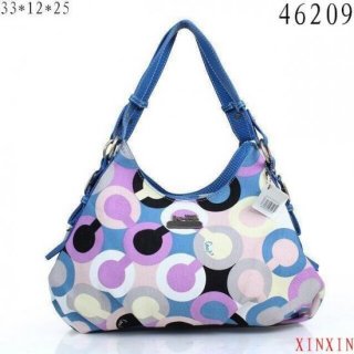 Coach Drawstring In Monogram Medium Blue Medium CEJ Coach Drawstring In Monogram Medium Blue Medium CEJ