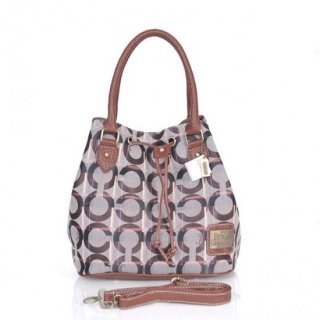 Coach Drawstring In Monogram Medium Coffee Medium CEH Coach Drawstring In Monogram Medium Coffee Medium CEH