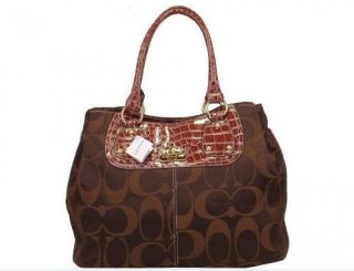 Coach Embossed Logo In Monogram Medium Coffee Satchels CEL Coach Embossed Logo In Monogram Medium Coffee Satchels CEL