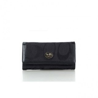 Coach Envelope Big Logo Small Black Wallets FFB Coach Envelope Big Logo Small Black Wallets FFB