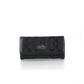 Coach Envelope in Signature Small Black Wallets FFC Coach Envelope in Signature Small Black Wallets FFC