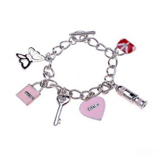 Coach Fashion Charm Pink Bracelets CVX Coach Fashion Charm Pink Bracelets CVX