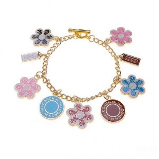 Coach Flower Charm Gold Bracelets CXF Coach Flower Charm Gold Bracelets CXF
