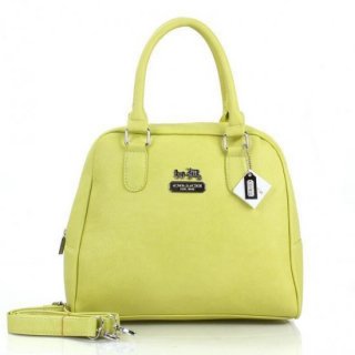 Coach Georgie In Leather Medium Yellow Satchels ESZ