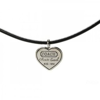 Coach Heart Logo Black Necklaces CXR Coach Heart Logo Black Necklaces CXR