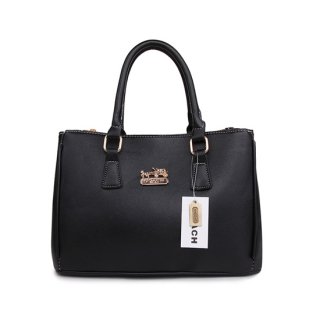 Coach In Saffiano Medium Black Satchels AVX Coach In Saffiano Medium Black Satchels AVX