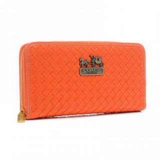 Coach Knitted Logo Large Orange Wallets EGL Coach Knitted Logo Large Orange Wallets EGL