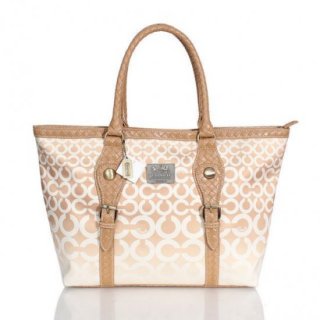 Coach Knitted Logo Signature Medium Apricot Satchels ERJ Coach Knitted Logo Signature Medium Apricot Satchels ERJ