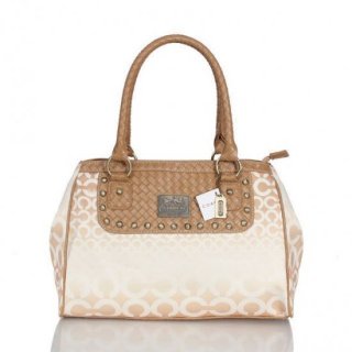 Coach Knitted Monogram Stud Medium Apricot Satchels ESD Coach Knitted Monogram Stud Medium Apricot Satchels ESD