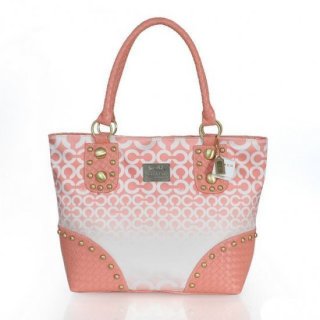 Coach Knitted Stud Medium Pink Satchels ERT Coach Knitted Stud Medium Pink Satchels ERT