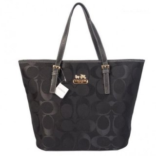 Coach Legacy In Signature Medium Black Totes ACQ Coach Legacy In Signature Medium Black Totes ACQ