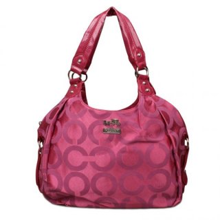 Coach Legacy Logo Signature Medium Fuchsia Hobo ENP Coach Legacy Logo Signature Medium Fuchsia Hobo ENP